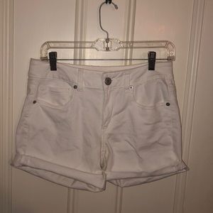 American Eagle White Jean Shorts